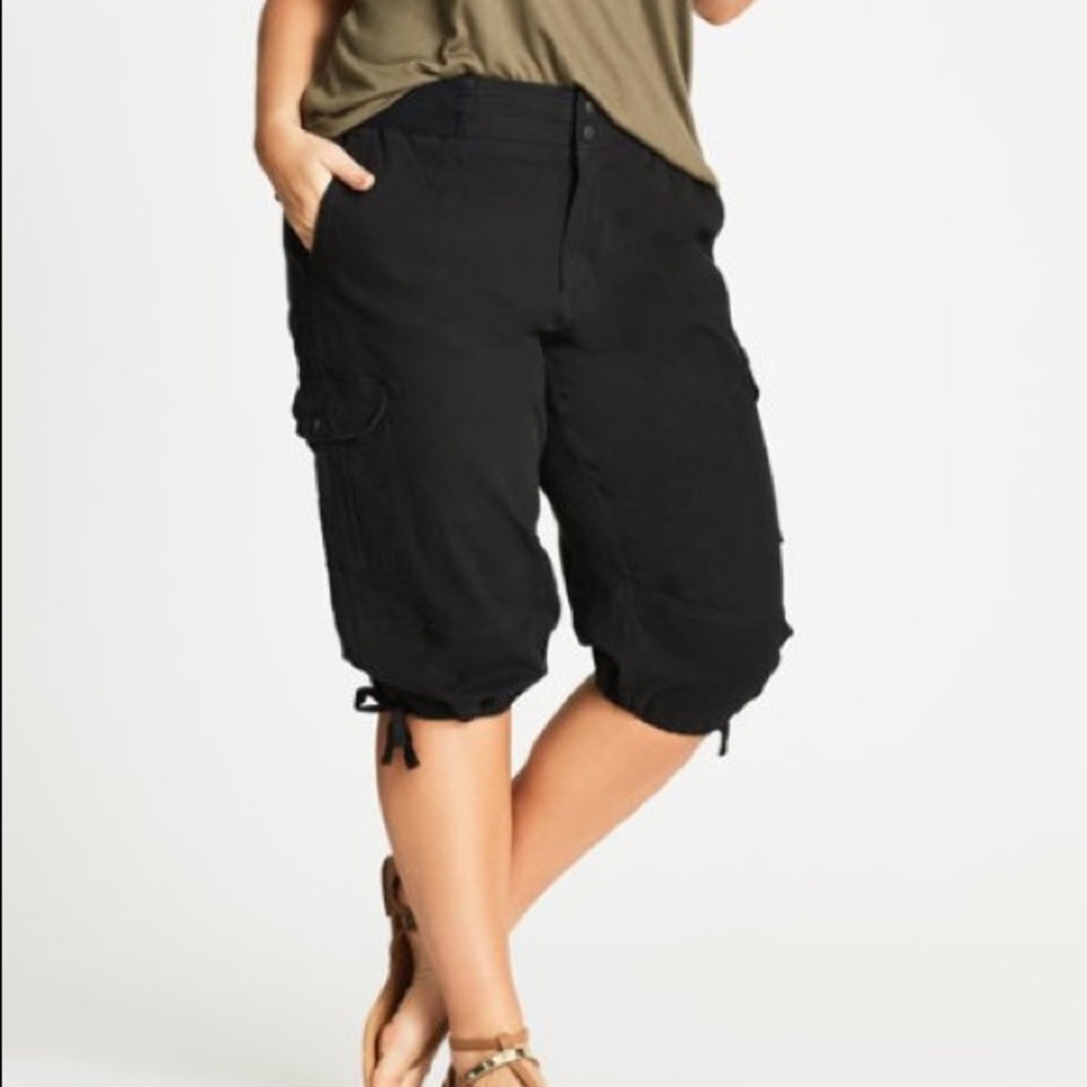 Revolution black commando cargo pants plus size 12